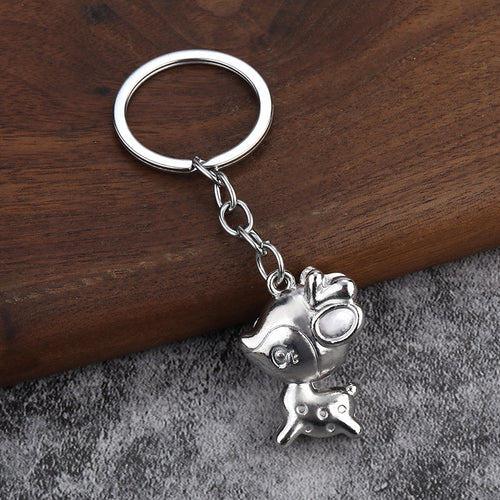Lucky Deer Zinc Alloy Couple Keychain Car Bag Charm