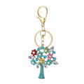 Tree Of Life Flower Keychain Multicolor Rhinestone Charm view 5