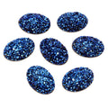 Oval Druzy Style Resin Cabochons in Fifteen Color Options view 2