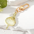 Gold Tone Resin Girl Silhouette Clip Keychains in Six Colors view 6