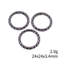 Multi Size Hammered Round Connector Ring Metal Jewelry Making Component view 5