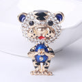 Gold Tone Rhinestone Enamel Standing Tiger Brooch Four Colors view 8