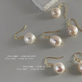 Gold-Tone Fishhook Baroque Freshwater Pearl Drop Earrings view 1