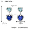 Mixed-Blue Silver Earrings