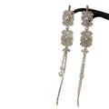 Silver Rhinestone Square Pearl Tassel Hair Clip Single view 5