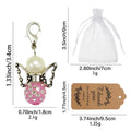 Pink Rhinestone Butterfly Angel Charm With Lobster Clasp view 4