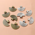 Concentric Fan Metal Pendants in Two Antique Finishes view 4