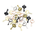 Heart Bow Key Metal Charms in Eight Finish Options view 5