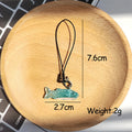 Mini Teal Polka Dot Whale Shark Phone Strap Bag Charm view 2