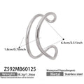 Sculptural Crossing Loop Open Cuff in Gold and Silver Tone view 7