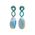 Turquoise Bead Tassel and Resin Drop Earrings in Two Designs view 5