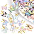 Pastel Double Wing Butterfly Metal Charms, 24 Colorways view 1