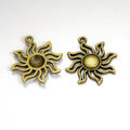 34x31mm Vintage Sun Alloy Charm Pendant for Necklace or Clothing