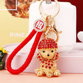 Jeweled Poodle Keychains in Multiple Crystal Colors and Loop Styles view 8