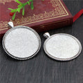 Large Round Pendant Bezel Setting Trays in Four Finishes view 2