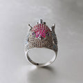 Colorful Crystal Robin Statement Ring With Clear Stone Accents view 4