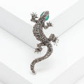 Crystal Rhinestone Gecko Brooch Eight Color Alloy Styles view 12
