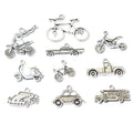 Silver-Tone Bicycle Motorcycle and Vehicle Charm Assortment view 5