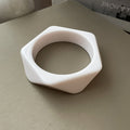 Irregular Hexagon Faceted Resin Bangle Bracelet 5 Colors view 6