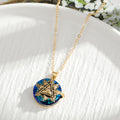 Gold and Silver Tone Blue Evil Eye Pendant Necklaces in Five Styles view 4