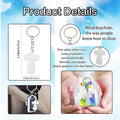 White Wooden Cross Keychain, Single Or Organza Bag And Tag Set view 3