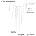 Stainless Steel Fringe Tassel Necklace Pearl Shell Bead Styles view 8
