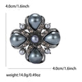 Pearl Petal Flower Brooch in Gold Silver or Black Tone view 8