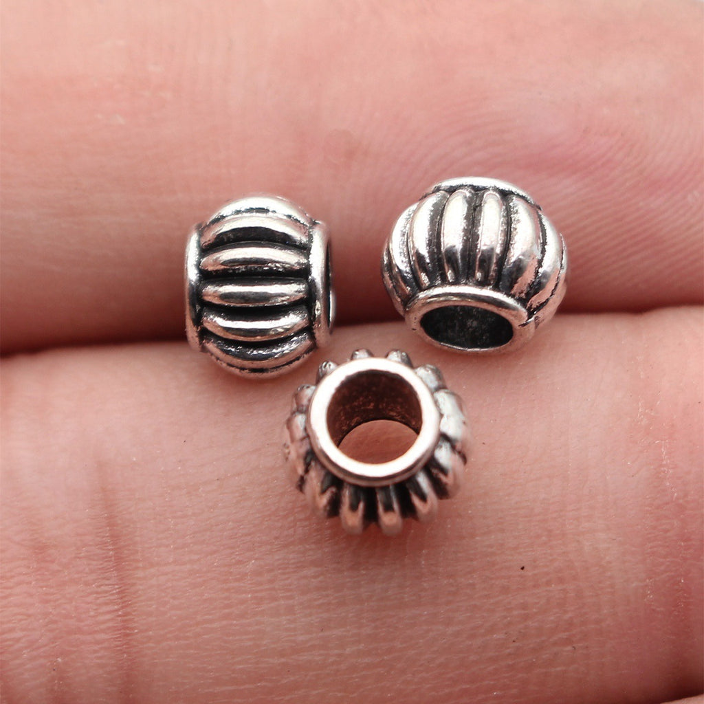 8.2x8x6.1mm 0.9g Multicolor Zinc Alloy Pumpkin Spacer Beads Large Hole for DIY Bracelet Jewelry Making