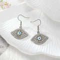 Rhinestone Evil Eye Round, Eye and Heart Drop Earrings in Five Designs view 8