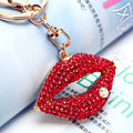 Red Crystal Flame Lip Keychain with Unlisted Lipstick Main Images view 2