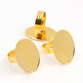 Oval Cabochon Tray Ring Settings in Assorted Sizes and Finishes view 12