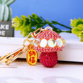 Jeweled Dome Mushroom Keychains in Six Colors plus Assorted Option view 1