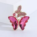 Dual Crystal Butterfly Brooch Large Faceted Wings Five Colors view 8