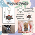 Super Papa Wood Keychain With Split Ring, Two Packaging Options view 4