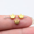 Minimal Crown Small-Hole Metal Bead in Three Finishes view 4