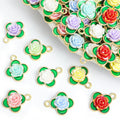 Rose Shell Turtle Enamel Metal Jewelry Charms, 8 Colors view 1