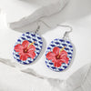 Navy Red Flower