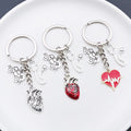 Six Silver Tone Medical Tool and Heart Keychains with Metal Hardware view 4