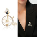 Penny Farthing Rider Brooch A Tiny Rider On A Crystal-Spoked Penny-Farthing Bicycle view 2