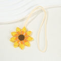 Beaded Shell Sunflower Christmas Tree Bag Charm Pendant view 6