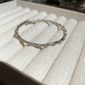 Bamboo Joint Open Bangle Bracelet Clear Stones 2 Colors view 7
