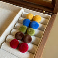 Soft Flocked Ball Stud Earrings in Four Bright Colors view 1