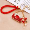 Jeweled Perfume Purse Keychains in Five Colors with Braided Options view 7