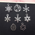 Alloy Metallic Snowflake Metal Charms with 9 Listed Options view 3