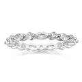 Alternating Marquise And Round Clear Stone Eternity Band view 2