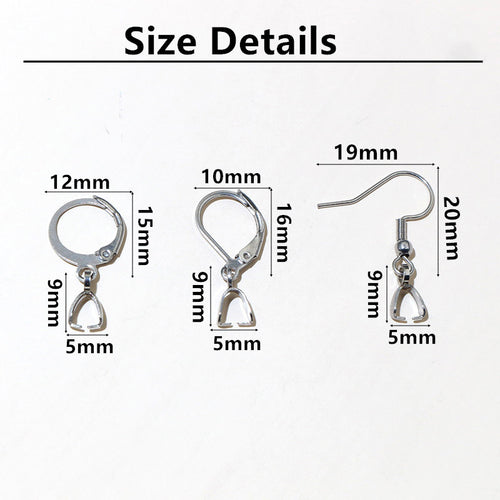 Earring Hooks With Pinch Bails in Twelve Finish and Hook Styles, close view of the finish and front surface