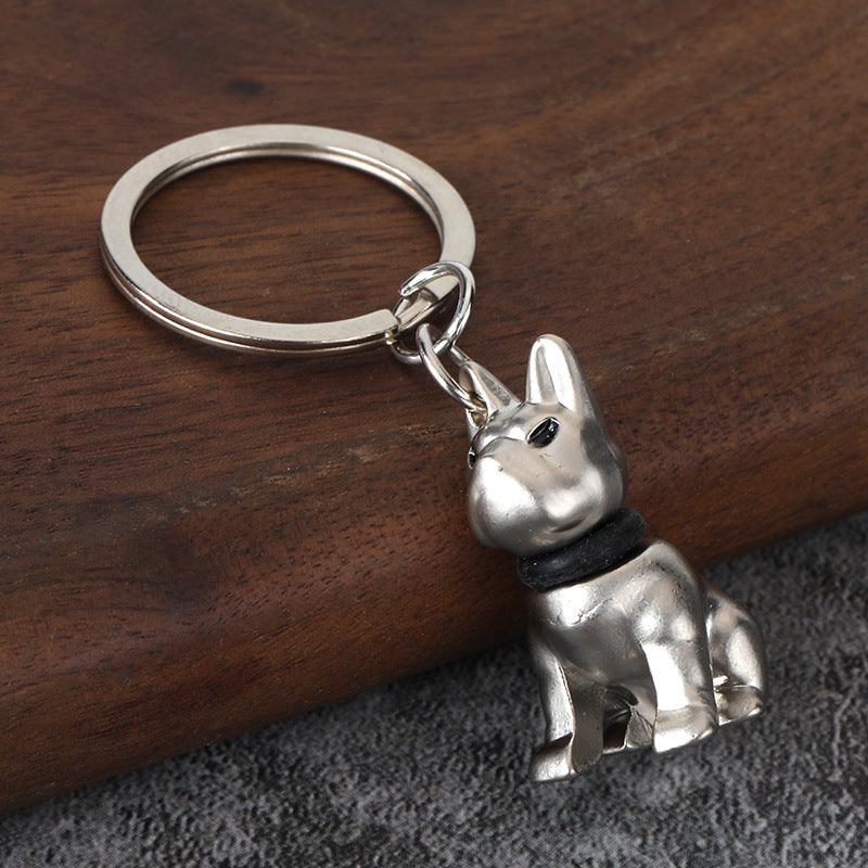 Minimalist Dog Keychain Zinc Alloy Bag Charm Accessory
