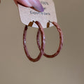 Red And Brown Enamel Hoop Earrings In Two Widths Jewelry view 6