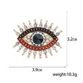 Evil Eye Sunburst Brooch Gold or Silver Rhinestones view 5