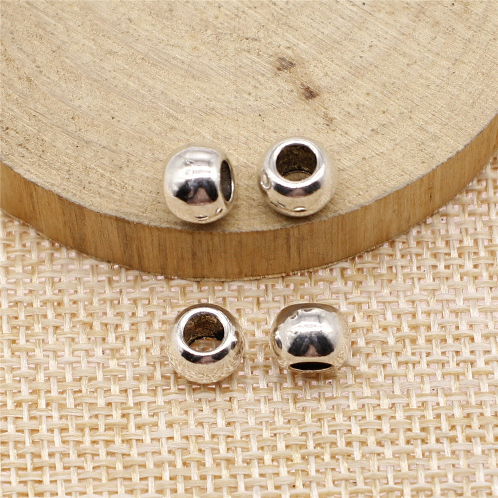 5x7x7mm 0.8g Multicolor Zinc Alloy Smooth Barrel Large Hole Spacer Beads for Bracelet Necklace Making